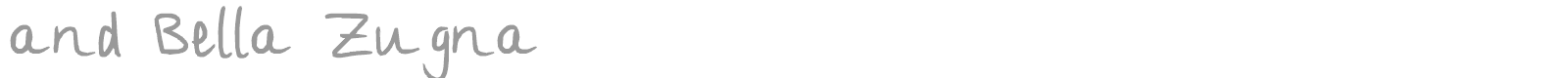 and Bella Zugna font preview